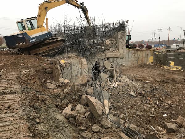 Bank demolition